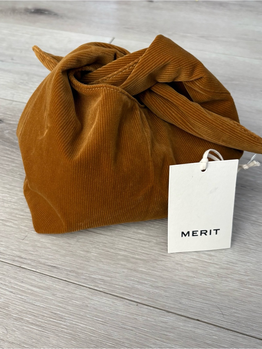 MERIT Signature Knot Small Corduroy Pouch New With Tags